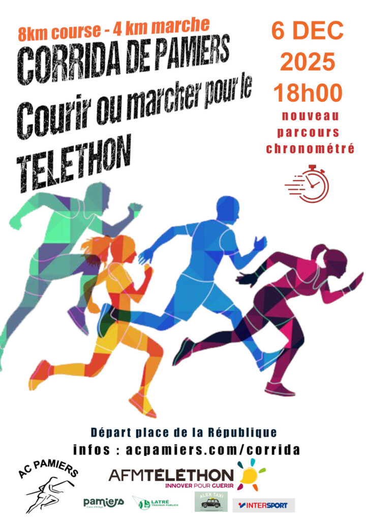 Corrida de Pamiers, courir ou marcher pour le téléthon